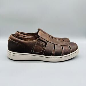 Dansko Sandals Mens 12 Brown Leather Closed Toe Fisherman Slip On Comfort Shoes Christa Plum Leather – Dansko main image 4